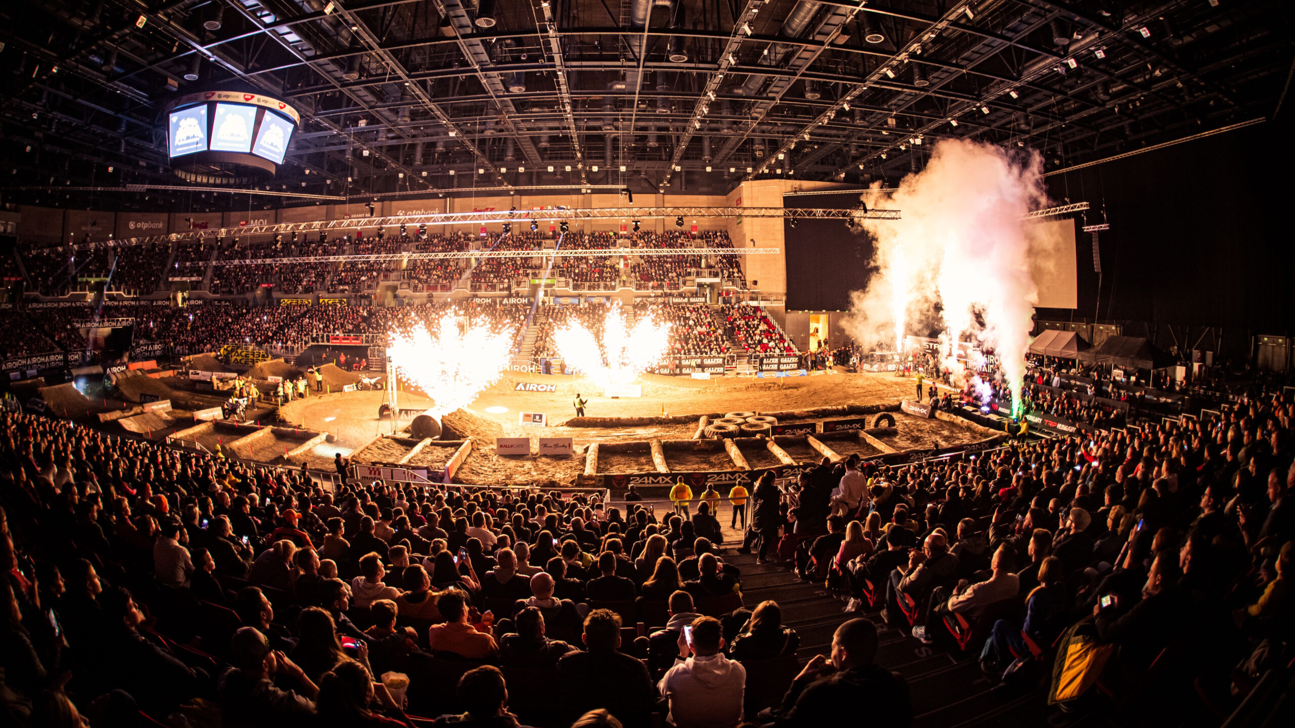Atmospheric shot of Superenduro arena in Hungary