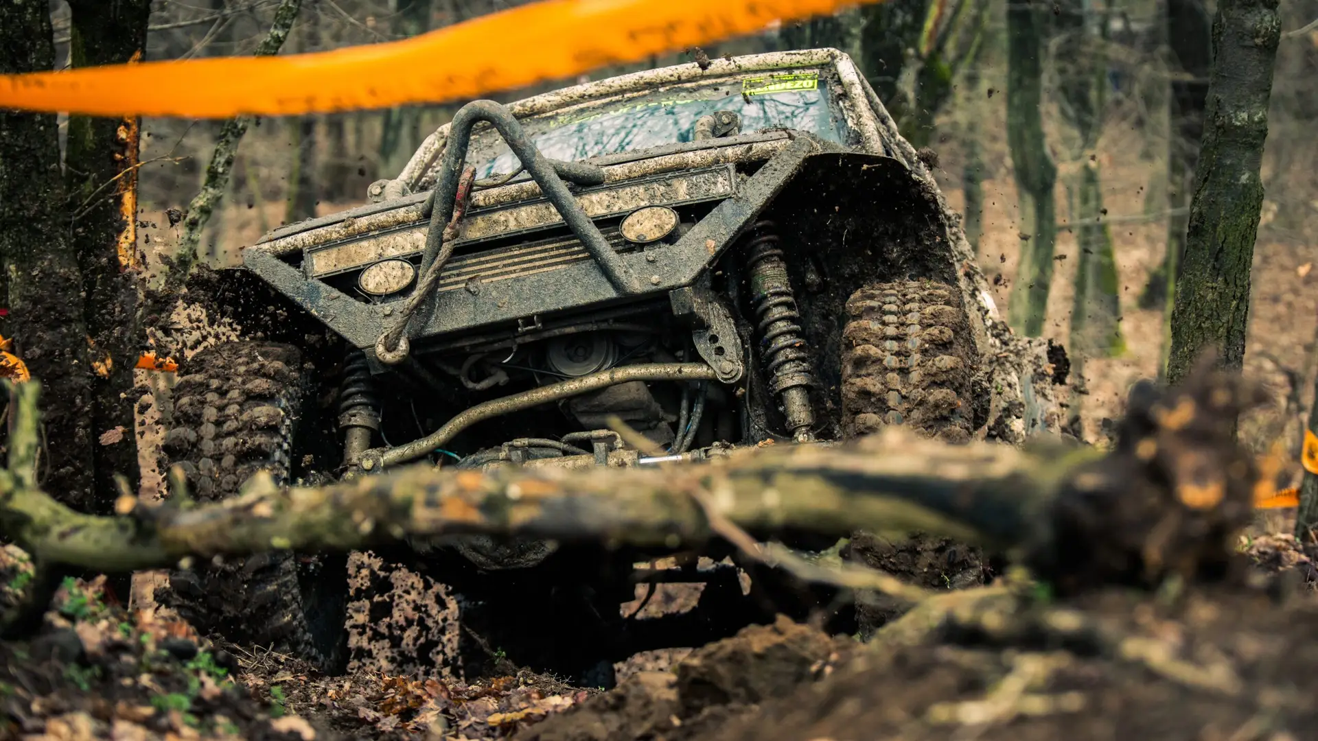 Offroad racing under floodlights