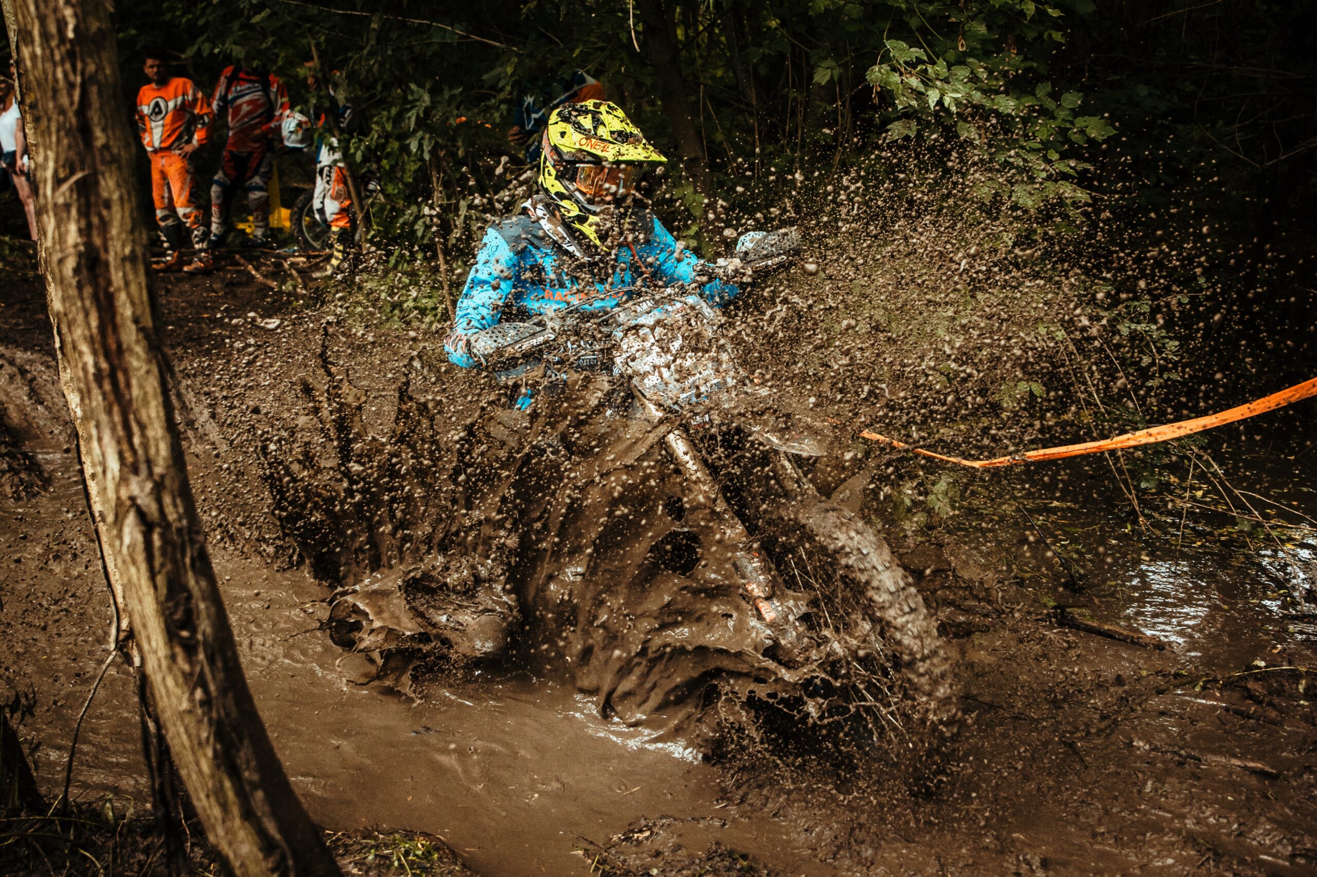 Rider navigating mud in Endurocross